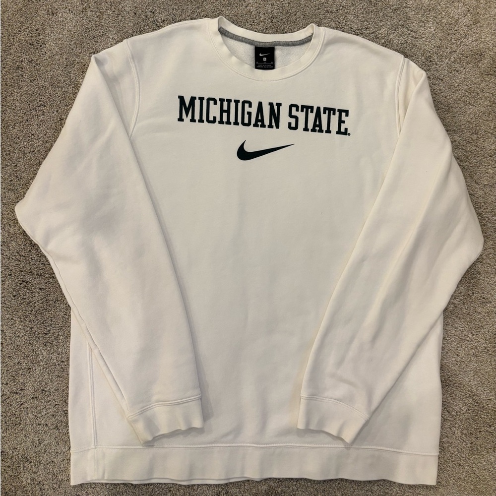 Nike Michigan State Spartans Club Fleece Crewneck Pullover Sweatshirt Mens XL